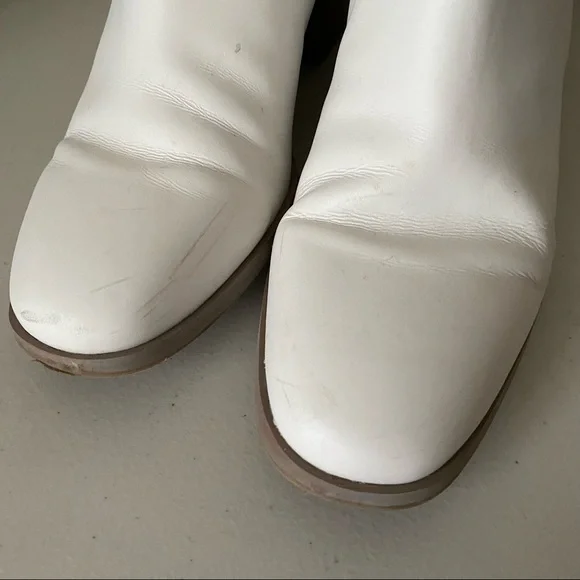 Sam Edelman Dalma Biker Bootie Ivory  Leather 8.5 - Picture 7 of 13